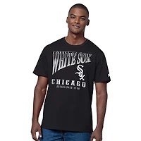 Lot de deux t-shirts Starter pour homme, noir/gris chiné, Chicago White Sox