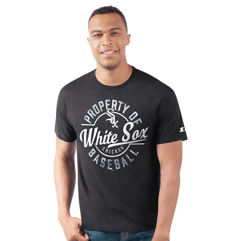 Men's Starter  Black Chicago White Sox Prime Time Property Of T-Shirt