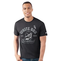 Men's Starter  Heather Black Chicago White Sox Prime Time Batter T-Shirt