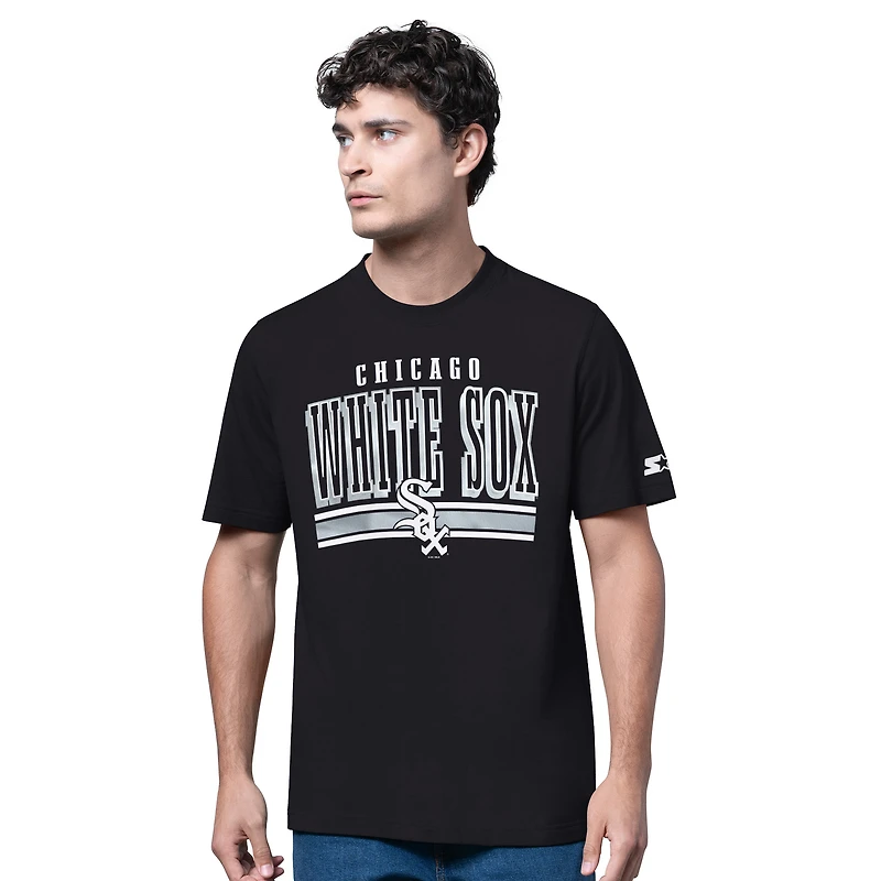 Men's Starter  Heather Gray/Black Chicago White Sox Two-Pack Long Sleeve & Short T-Shirt Set