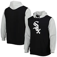 Sweat à capuche Stitches noir/gris pour homme, aux couleurs des Chicago White Sox.