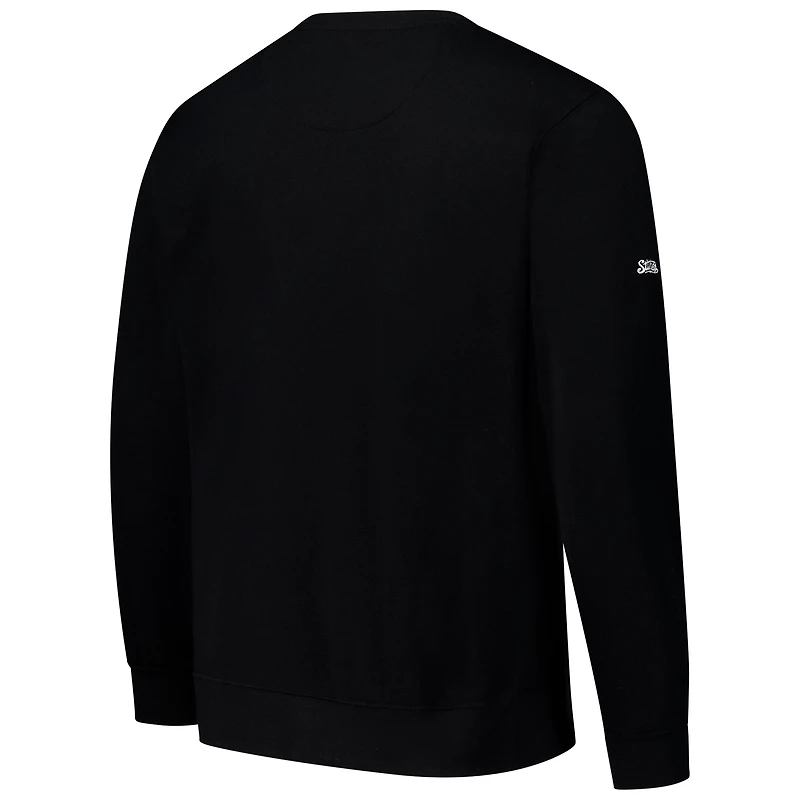 Men's Stitches Black Chicago White Sox Lightweight Crew Sweatshirt