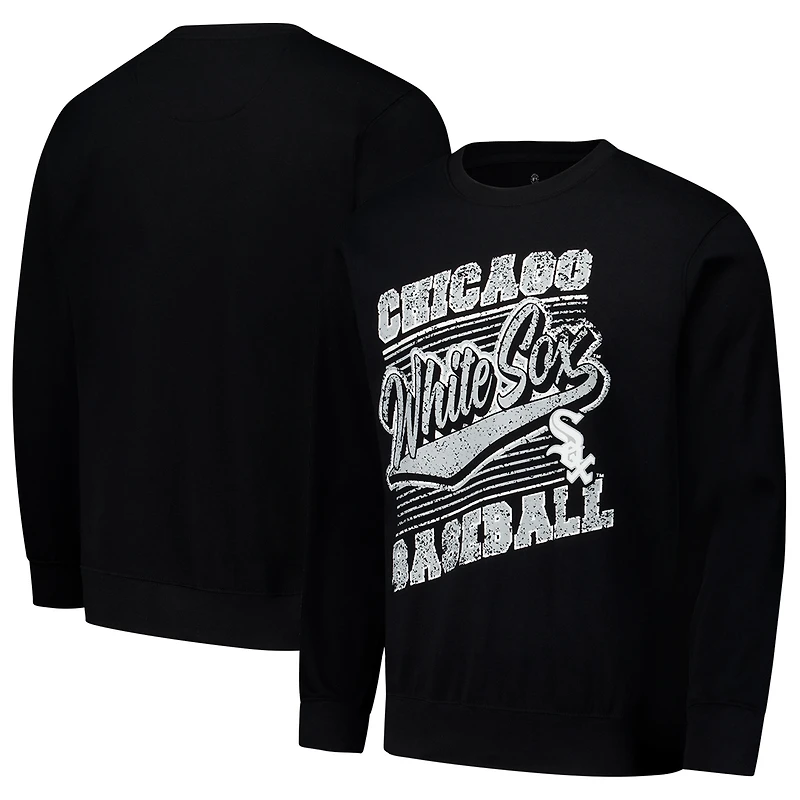 Sweat-shirt ras du cou léger noir Stitches pour homme, Chicago White Sox