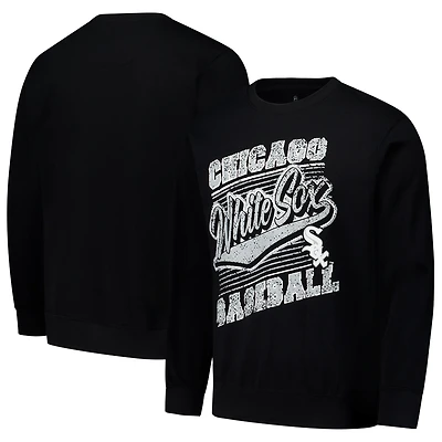 Sweat-shirt ras du cou léger noir Stitches pour homme, Chicago White Sox