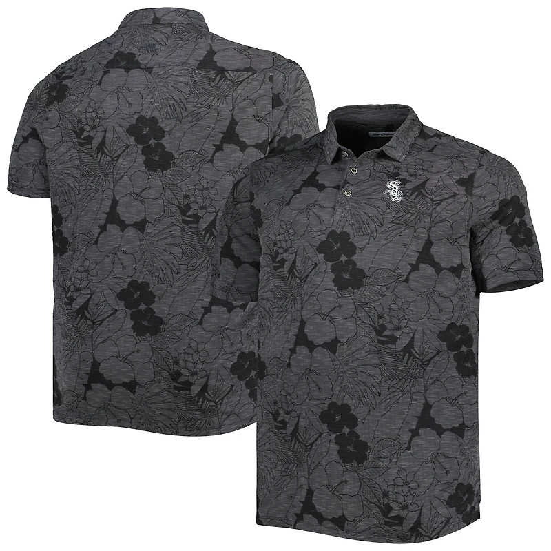 Tommy Bahama Black Chicago White Sox Big & Tall Miramar Blooms Polo pour homme