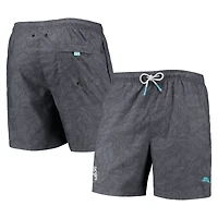 Men's Tommy Bahama Black Chicago White Sox Naples Layered Leaves Swim Trunks