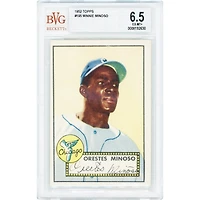 Carte de recrue Minnie Miñoso, Chicago White Sox, 1952 Topps n° 195, authentifiée par BVG (note 6,5).