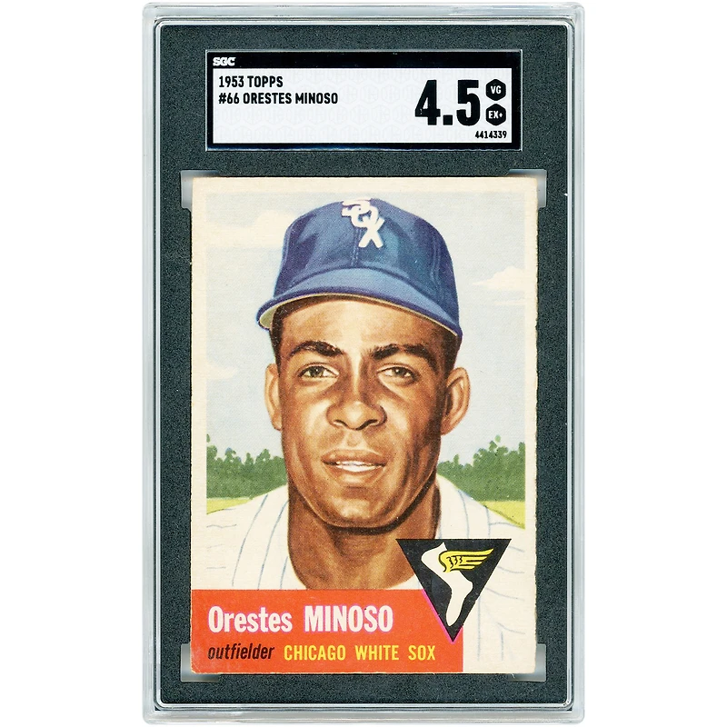 Minnie Miñoso Chicago White Sox 1953 Topps #66 SGC Authenticated 4.5 Card