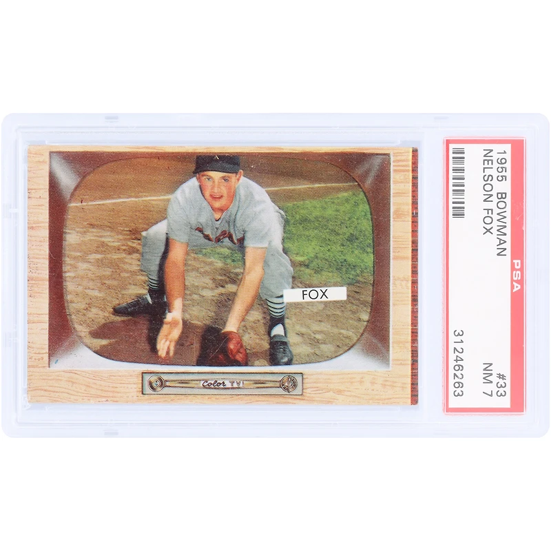 Nelson Fox Chicago White Sox 1955 Bowman #33 PSA Authenticated 7 Card