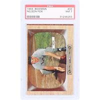 Carte Nelson Fox Chicago White Sox 1955 Bowman #33 PSA authentifiée 7