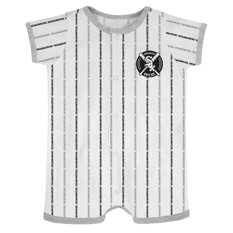 Newborn & Infant White Chicago Sox Ball Hitter Romper