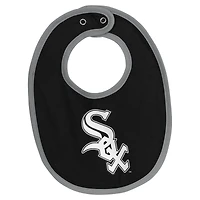 Newborn & Infant White Chicago Sox Base Hitter Bodysuit, Bib Bootie Set