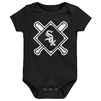 Ensemble de body 3 pièces Outerstuff Chicago White Sox Home Plate pour nouveau-né