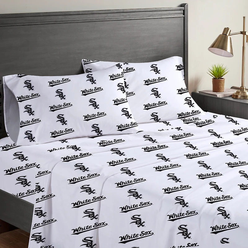Pegasus Chicago White Sox Four-Piece Full Sheet Set