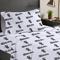 Ensemble de draps trois pièces Pegasus Chicago White Sox pour lit simple