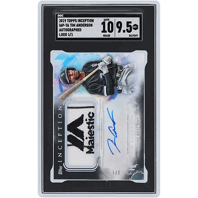 Tim Anderson Chicago White Sox autographié 2019 Topps Inception Majestic Logo Relic #IAP-TA #1/1 SGC Authentifié 9.5/10 Carte