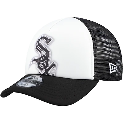 Toddler New Era  White/Black Chicago White Sox Painted A-Frame 9FORTY Trucker Adjustable Hat