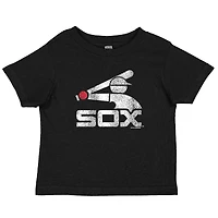 Ensemble de deux t-shirts pour tout-petits, doux comme un raisin, noir/gris chiné, collection Cooperstown des White Sox Chicago