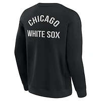 Unisex Fanatics Black Chicago White Sox Super Soft Pullover Crew Sweatshirt