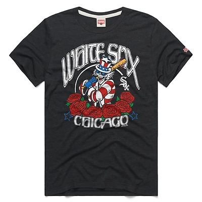 Unisex Homage Charcoal Chicago White Sox MLB x Grateful Dead Americana Tri-Blend T-Shirt
