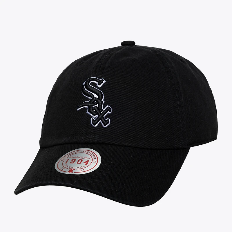 Casquette unisexe Mitchell & Ness Chicago White Sox 1904 noire et blanche à sangle ajustable
