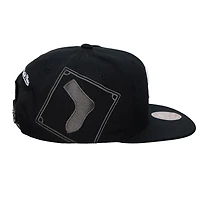 Casquette unisexe Mitchell & Ness noire Chicago White Sox à logo latéral