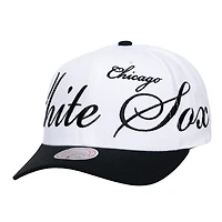 Unisex Mitchell & Ness White/Black Chicago White Sox XL Script Pro Crown Adjustable Hat