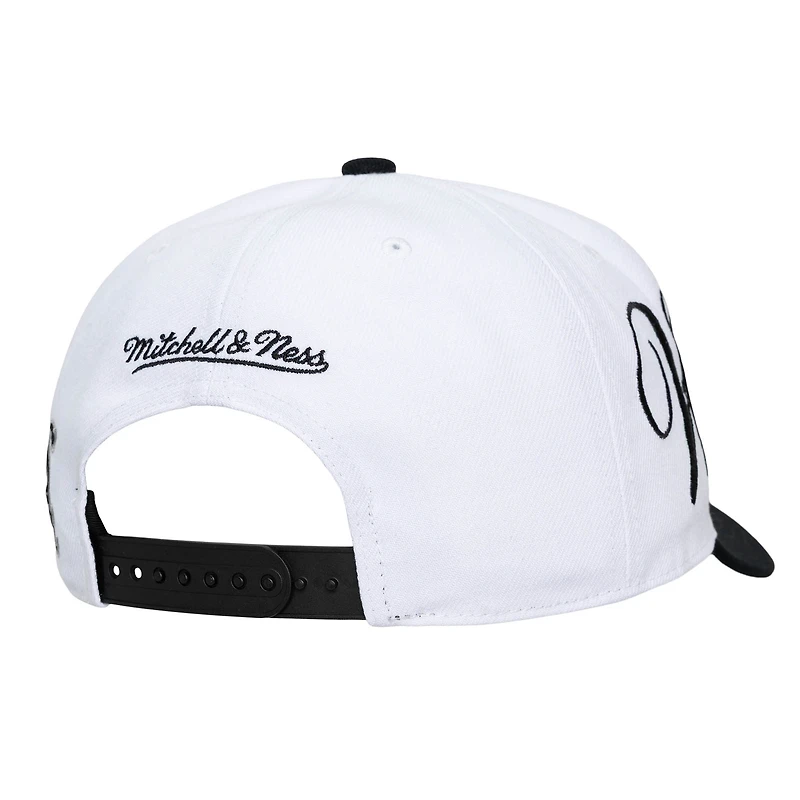 Unisex Mitchell & Ness White/Black Chicago White Sox XL Script Pro Crown Adjustable Hat