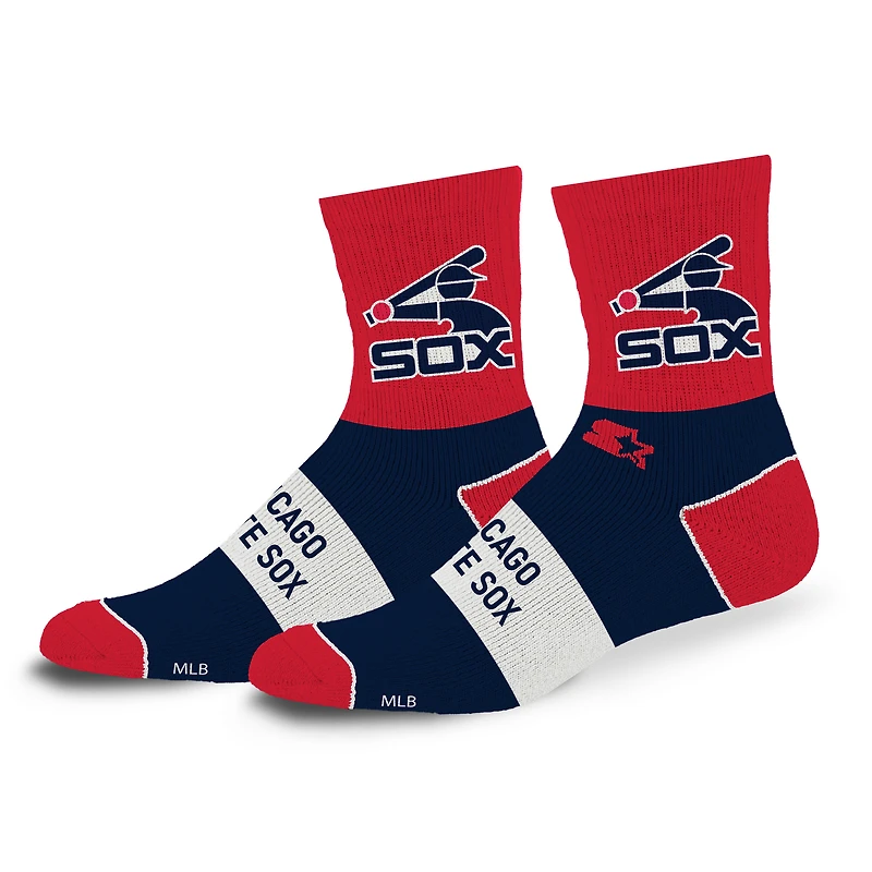 Chaussettes mi-mollet unisexes Starter Black Chicago White Sox Trifecta Throwback