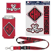 Pack de supporters WinCraft Chicago White Sox City Connect 2025, quatre pièces