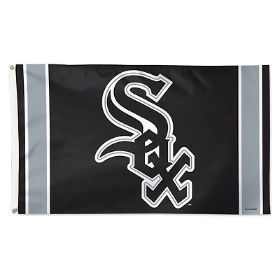Drapeau WinCraft Chicago White Sox 3' x 5' à rayures verticales de luxe, simple face