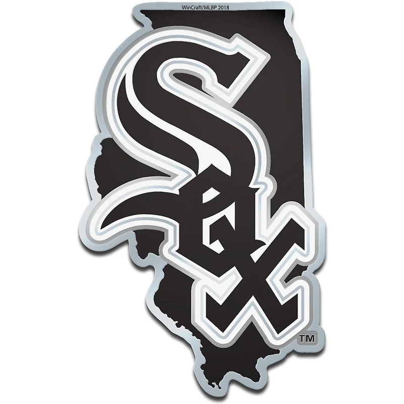 WinCraft Chicago White Sox Metallic State Shape Acrylic Auto Emblem