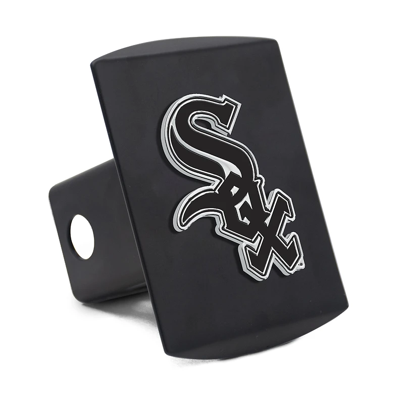 Cache-attelage WinCraft Chicago White Sox Premium en métal chromé avec logo.
