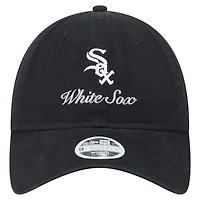Casquette ajustable 9TWENTY Preppy Team de Chicago White Sox pour femme New Era noire