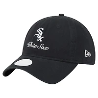 Casquette ajustable 9TWENTY Preppy Team de Chicago White Sox pour femme New Era noire
