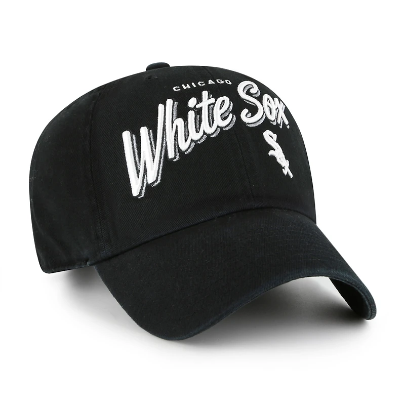 Women's '47 Black Chicago White Sox Ariana Clean Up Adjustable Hat