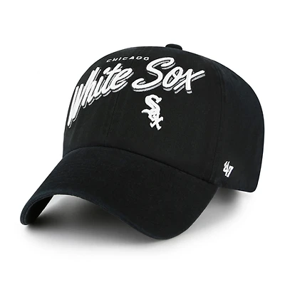 Women's '47 Black Chicago White Sox Ariana Clean Up Adjustable Hat