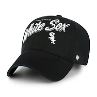 Casquette ajustable Ariana Clean Up noire des White Sox de Chicago pour femme, modèle 1947