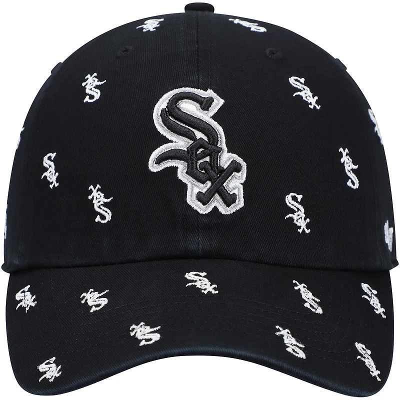 Women's '47 Black Chicago White Sox Confetti Clean Up Adjustable Hat