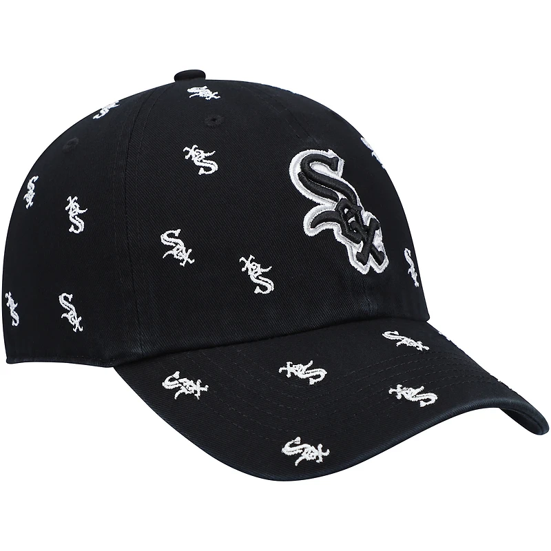 Casquette réglable '47 Black Chicago White Sox Confetti Clean Up pour femme