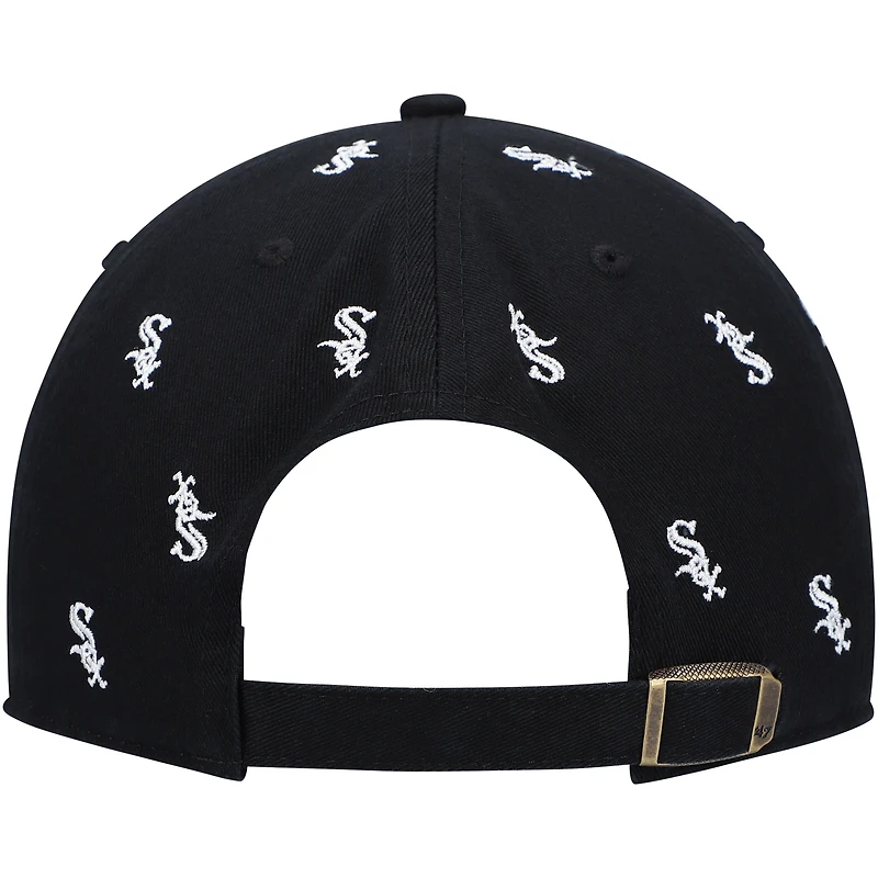 Women's '47 Black Chicago White Sox Confetti Clean Up Adjustable Hat