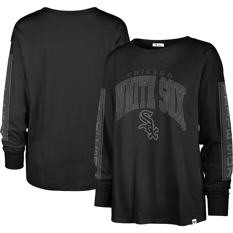 T-shirt à manches longues pour femmes, modèle '47 Black Chicago White Sox Statement