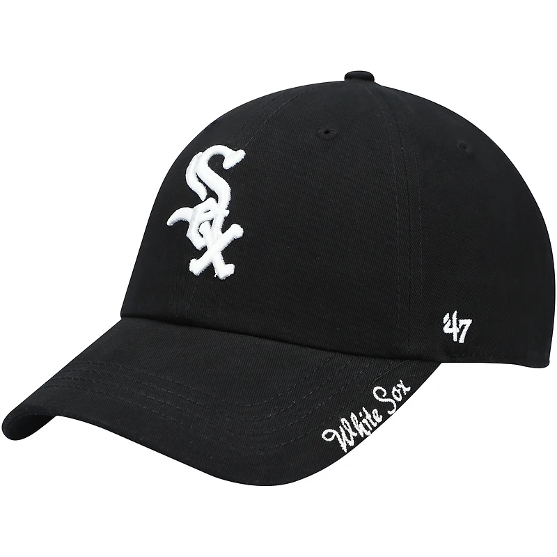 Casquette ajustable pour femme « 47 Black Chicago White Sox Team Miata Clean Up »