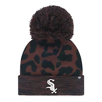 Bonnet en tricot à revers avec pompon et rosette des Chicago White Sox pour femme '47 Brown