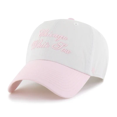 Women's '47 White/Pink Chicago White Sox Gelato Two-Tone Clean Up Adjustable Hat