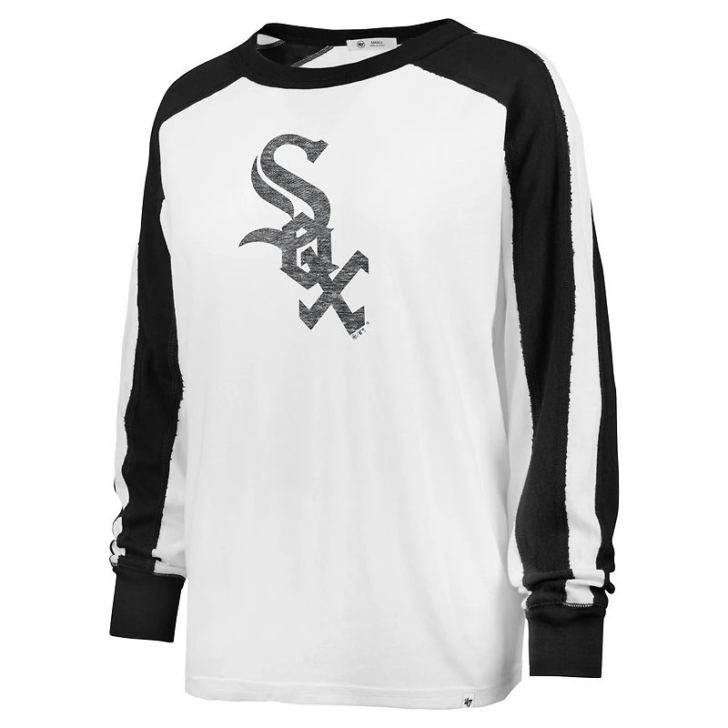 T-shirt à manches longues '47 White Chicago Sox Premier Caribou pour femmes