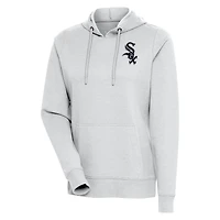 Sweat à capuche manches longues Antigua Heather Grey Chicago White Sox Action pour femme