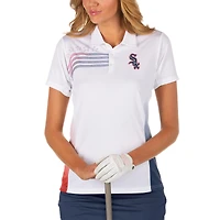 Women's Antigua White/Navy Chicago White Sox Liberty Polo