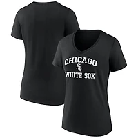 Women's Black Chicago White Sox Heart & Soul V-Neck T-Shirt