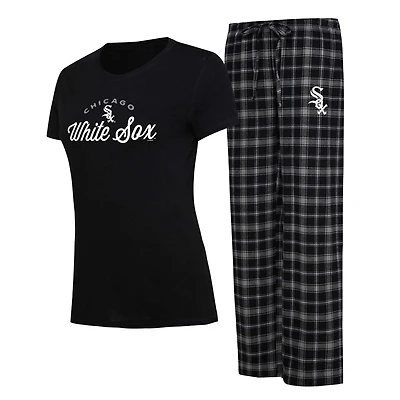 Women's Concepts Sport Black/Gray Chicago White Sox Arctic Top & Flannel Pants Sleep Set